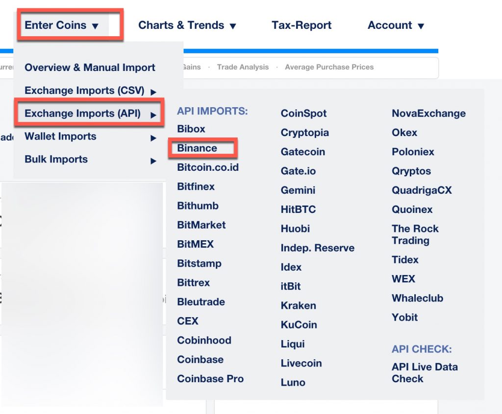 setup-CoinTracking