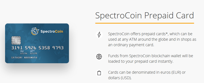 Spectrocoin Karte