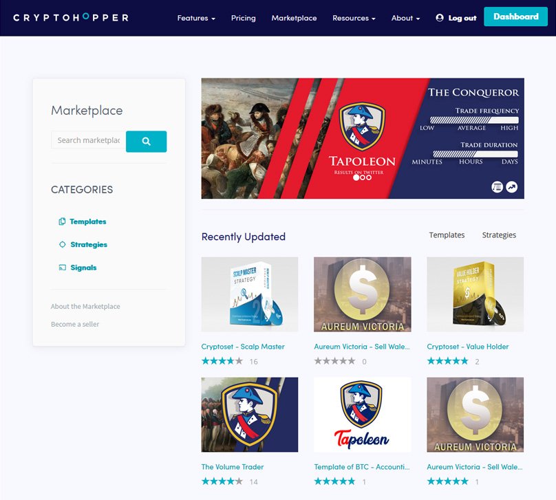 cryptohopper marketplace