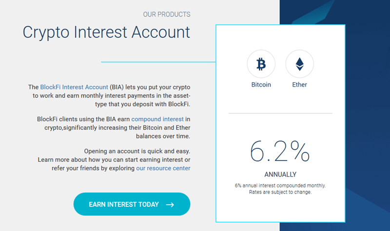 BlockFi-Zinskonto