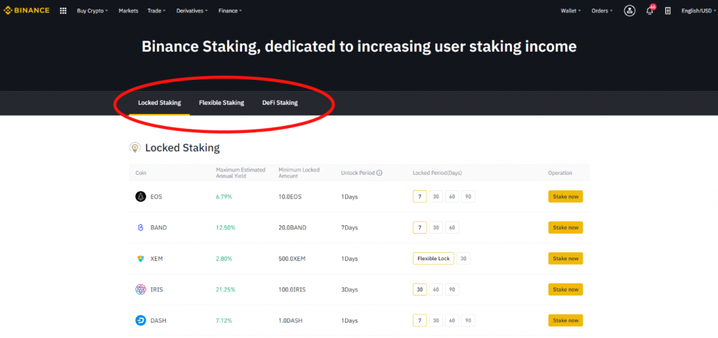 binance staking rewards